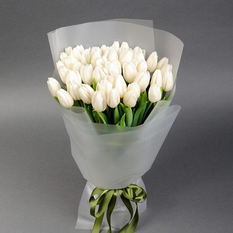 Тюльпан белый 45 - Фото 1