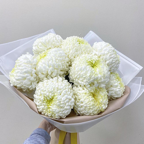 Монобукет из хризантемы №160 - Фото 1