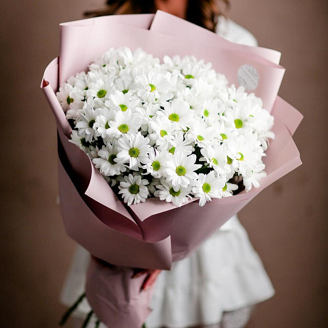 Монобукет из хризантем №163 - Фото 1