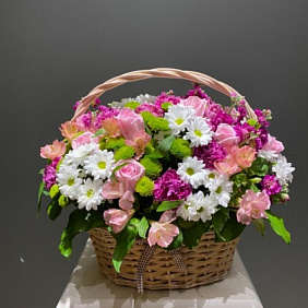 Корзина с цветами №434