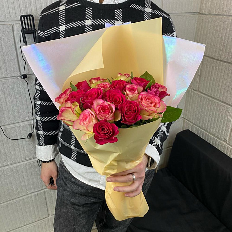 Букет из цветов Малиновый пудинг - Фото 1