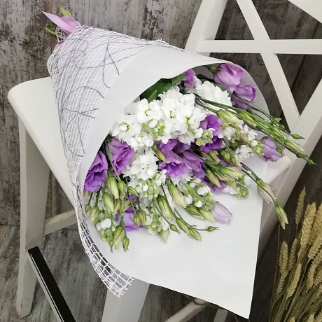 Букет цветов Лиловый пух - Фото 1