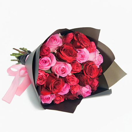 Букет из 25 роз 40см №165 - Фото 1