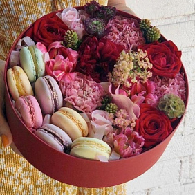 Цветы в коробке «солнце на закате»