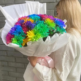 Радужные хризантемы