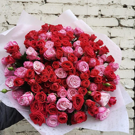 Букет из кустовой розы №167 - Фото 1
