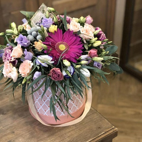 Коробка с цветами "ОРАНЖЕРЕЯ" №2