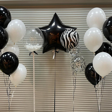 Черно белый набор из шаров - Фото 1