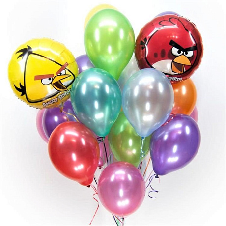 Композиция из шаров Angry Birds вперёд - Фото 1