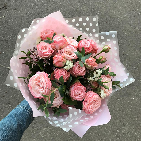 Букет из кустовой розы №163 - Фото 1