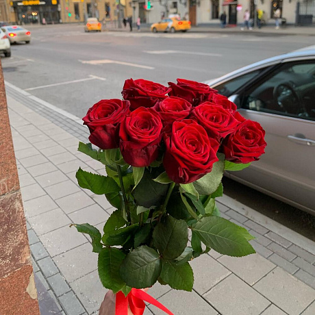 Букет из 9 красных роз №160 - Фото 1