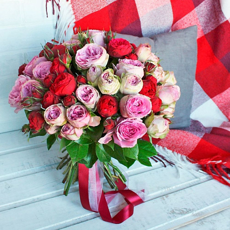 Микс пионовидных роз №161 - Фото 1