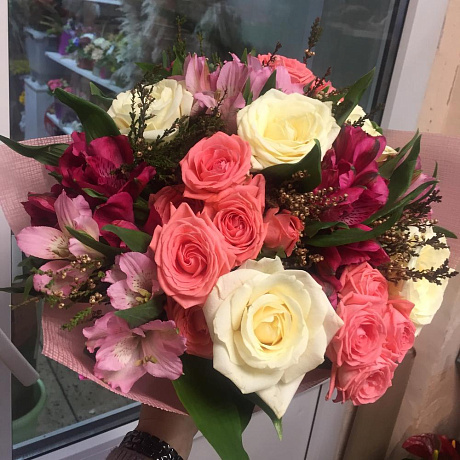 Букет цветов Малинка №167 - Фото 1