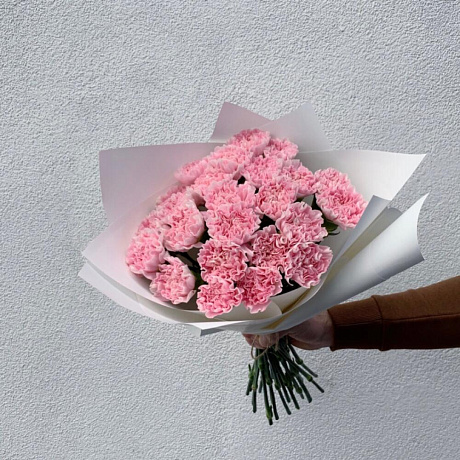 Букет цветов Розовая гвоздика - Фото 1