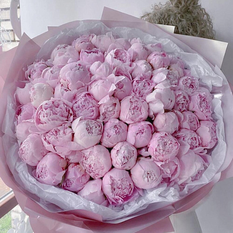 Букет из 51 пиона №168 - Фото 1