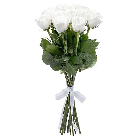 15 белых роз Премиум Эквадор 80 см - Фото 1