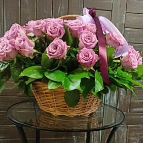 Корзина с цветами "Розовые мечты"