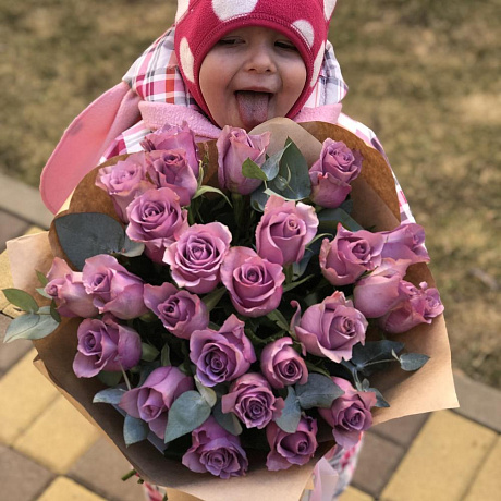 Букет фиолетовых роз «Забияка» - Фото 1