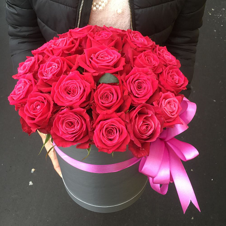 Коробка с роскошными розами - Фото 1