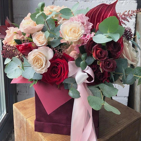 Красивая композиция цветов «яркость чувств» - Фото 1