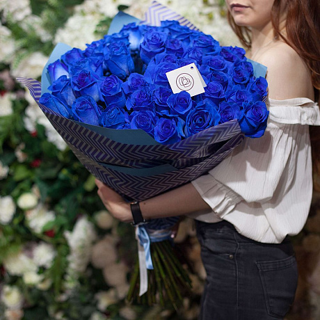 Букет синих роз Бриз - Фото 1
