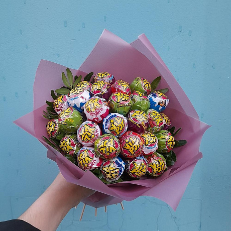 Букет из конфет Чупа-Чупсовое безумие - Фото 1