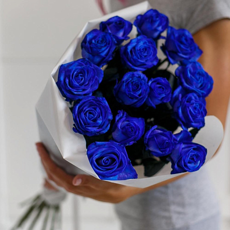 15 синих роз - Фото 1
