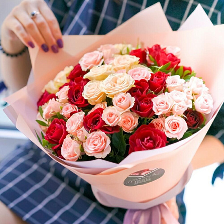 Роза кустовая микс №161 - Фото 1