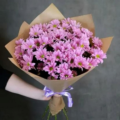 Букет из кустовой хризантемы №163 - Фото 1