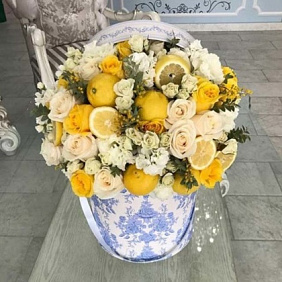 Букет цветов "Лимонное настроение"