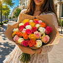 25 кенийских роз микс