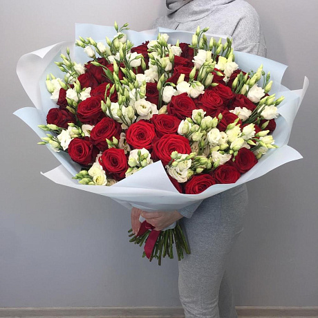 Эустомы с розами - Фото 1