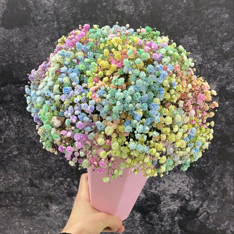 Букет из цветов Радужное кашпо - Фото 1