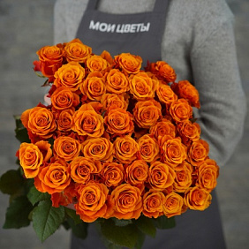 Букет "Оранж" (51 роза - 50 см)
