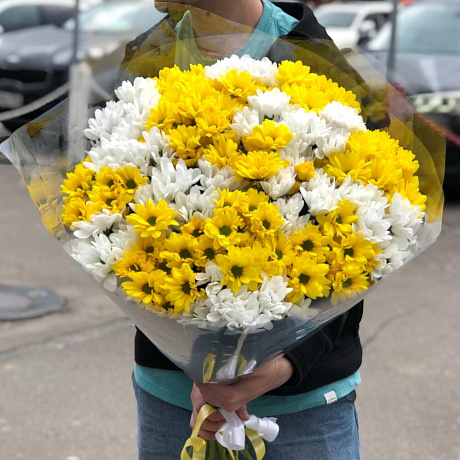 Букет кустовых хризантем №176 - Фото 1