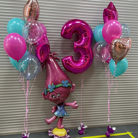 Букет цветов Тролли - Фото 1