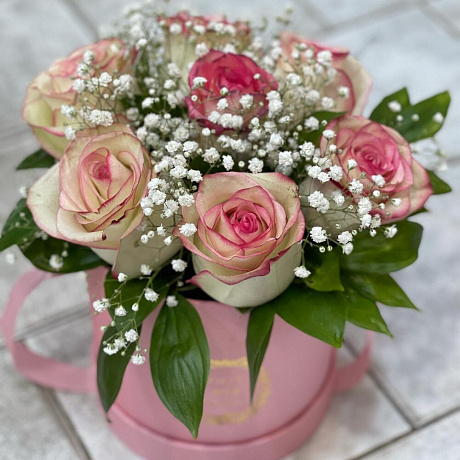 Букет цветов Розовый Закат №163 - Фото 1
