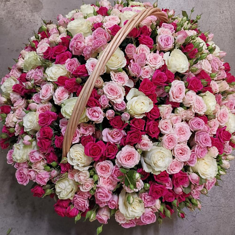 Корзина с розами №167 - Фото 1