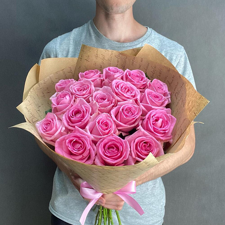 Букет из роз 19 pink roses - Фото 1