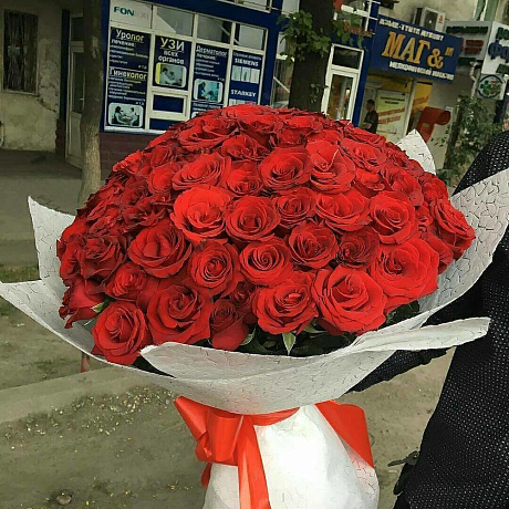 Букет из 101 роз) - Фото 1