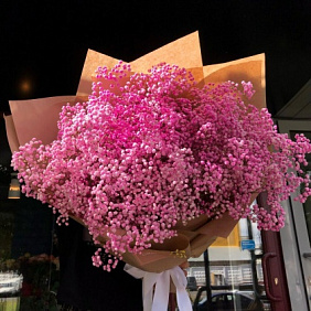 Букет цветов "Розовая гипсофила" №161