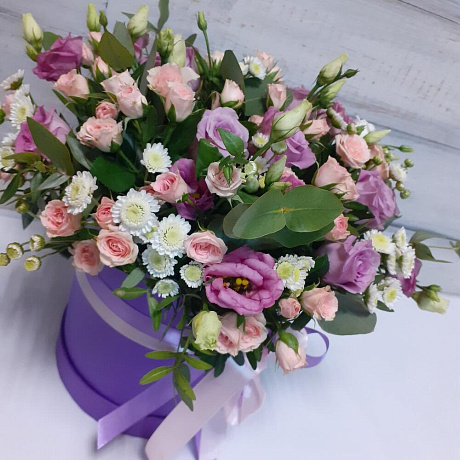 Букет цветов Фиолетовая пудра - Фото 1