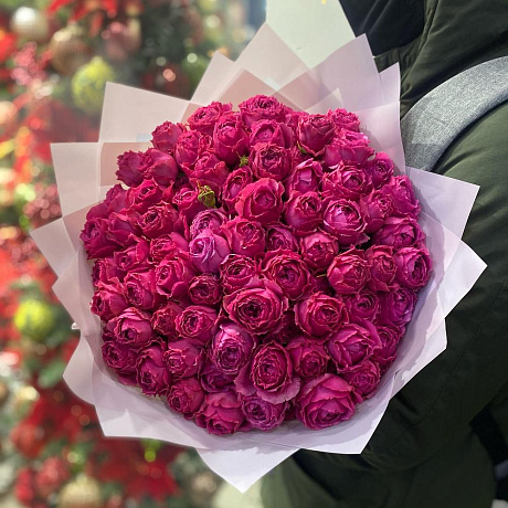 Букет из кустовых пионовидных роз №168 - Фото 1