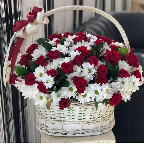 Корзина с цветами №213 - Фото 1