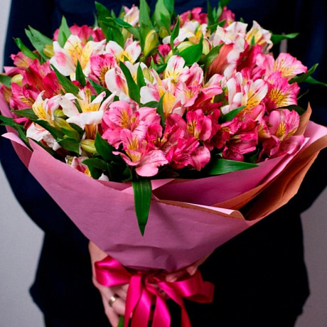 Букет Альстромерия микс Европа №162 - Фото 1