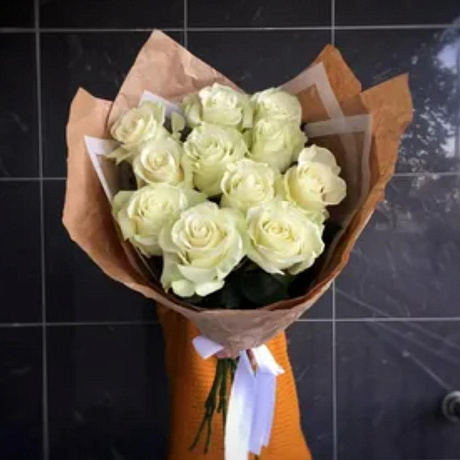 Белые пионовидные розы №161 - Фото 1