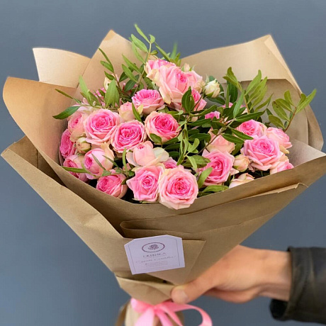 Роза кустовая розовая №160 - Фото 1