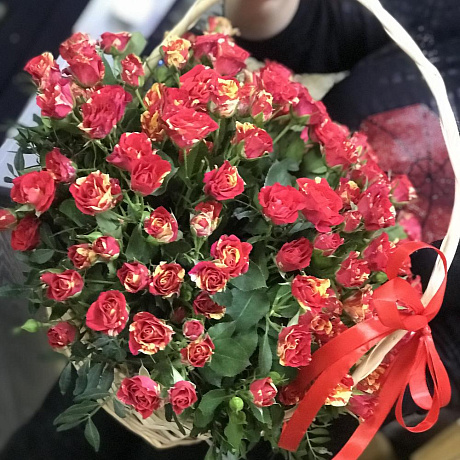 Красная Роза в Корзине №161 - Фото 1