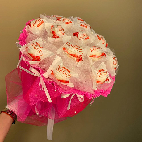 Букет из конфет Розовая сладость в радость - Фото 1
