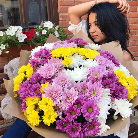 Букет из 25 хризантем №161 - Фото 1